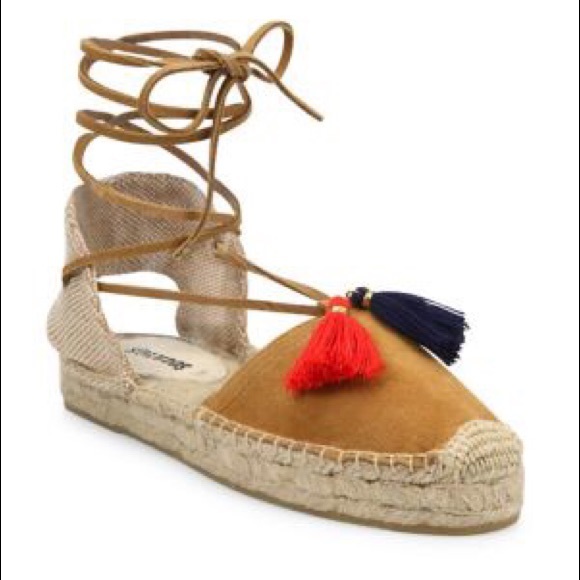Soludos Suede Tassel Lace Up Espadrille - Picture 3 of 11